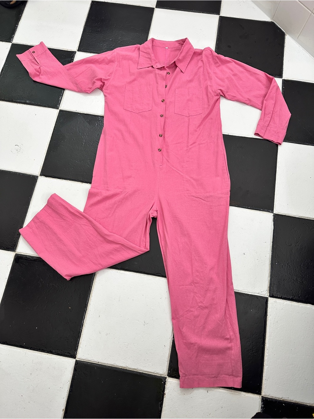Kids Pink One-Piece Jumpsuit